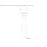 Mosiężna lampa podłogowa Leese