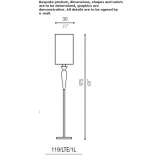 Lampa podłogowa LED z kryształkami Shenley