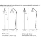 Metalowa lampa podłogowa Cisna