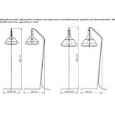 Metalowa lampa podłogowa Cisna