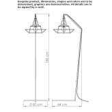 Metalowa lampa podłogowa Cisna