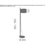 Wooden floor lamp with height adjustment Kaarela