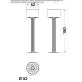 Metalowa lampa podłogowa Nevele