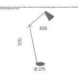 Adjustable metal floor lamp Aimores