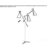 Aluminum floor lamp Ardales