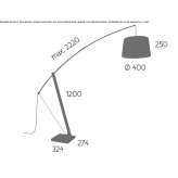 Adjustable arc lamp Mischii