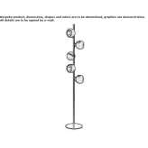 Regulowana aluminiowa lampa podłogowa Jucurutu