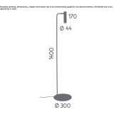 Adjustable metal LED floor lamp Rychwal