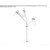 Brass floor lamp Caraseu