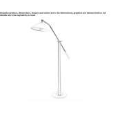 Regulowana, chromowana lampa podłogowa Kisa