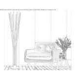 Wooden floor lamp Redhead