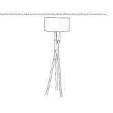 Wooden floor lamp Znin