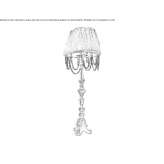 Textile floor lamp with crystals Genk