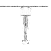 Wooden floor lamp Znin