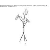 Halogen brass floor lamp Pesmes