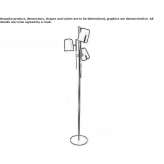 Aluminum floor lamp Ensdorf