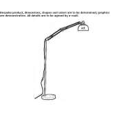 Metal floor lamp with a swing arm Tamanco