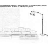Halogen metal LED floor lamp in a modern style Abalos