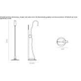 Stainless steel LED floor lamp with WiFi Helsa