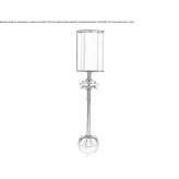 Metalowa lampa podłogowa Remerton