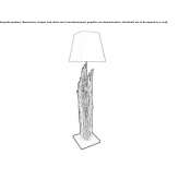 Wooden floor lamp Znin