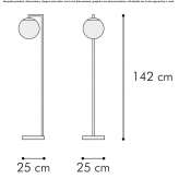 Metalowa lampa podłogowa Momence