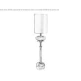 Metal floor lamp Calana