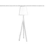 Wooden floor lamp Znin