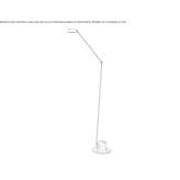 Adjustable metal LED floor lamp with dimmer Hershey