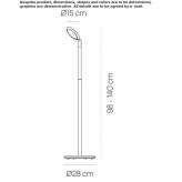 Aluminum floor lamp with height adjustment, wireless Dublje