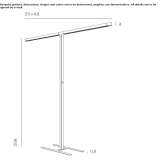 Powder-coated LED aluminum floor lamp Precieux