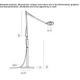 Regulowana aluminiowa lampa podłogowa LED Lysomice