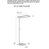 Aluminum LED floor lamp Llangoed