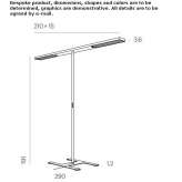 Aluminiowa lampa podłogowa LED Heusden