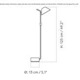 Adjustable LED floor lamp with dimmer Laszczow