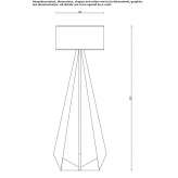 Pine floor lamp Ocucaje