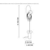 Lampa podłogowa z tkaniny Pioneer