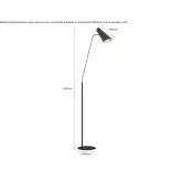 Adjustable metal floor lamp Mahala