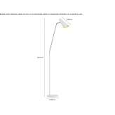 Adjustable metal floor lamp Mahala