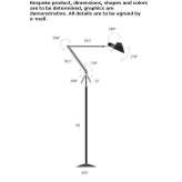 Adjustable aluminum floor lamp with swing arm Polkton