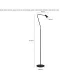 Adjustable metal LED floor lamp Santorso