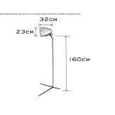 Regulowana lampa podłogowa Jona