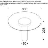 Rechargeable glass LED table lamp Nuevitas