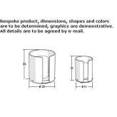 LED table lamp made of glass and metal Demacusa