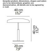 Table lamp made of metal and glass Marle