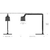 Adjustable desk lamp made of powder-coated aluminum Rameshki