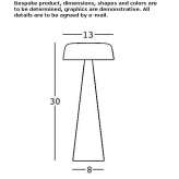 Cordless LED table lamp made of polyethylene Tergu