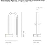 Aluminiowa lampa stołowa LED z ładowaniem USB Accomac