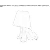 Wireless LED table lamp made of polycarbonate Scawby