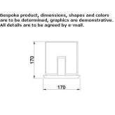 LED table lamp handmade of metal Piombino